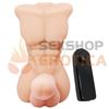 Torso con dildo vibrador de varias velocidades